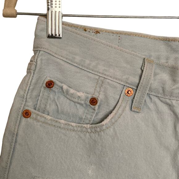 Levi’s Women’s 501 Denim Shorts Button Fly Ripped Distressed Jean Better Love 26 - Picture 11 of 16